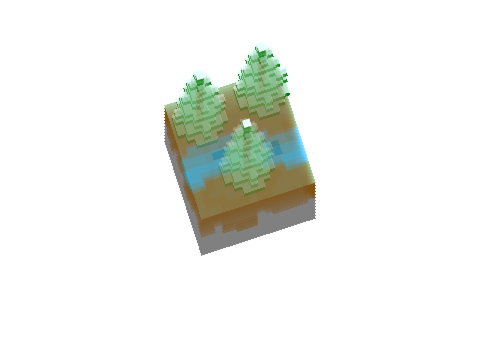 Snowy Forest with Stream