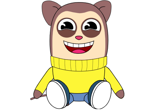 oxaya plush cartoon vector