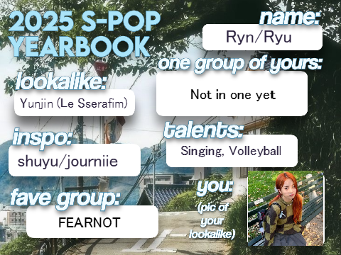 /⦘ 2025 ！ s-pop yᥱarbook ♬ remix
