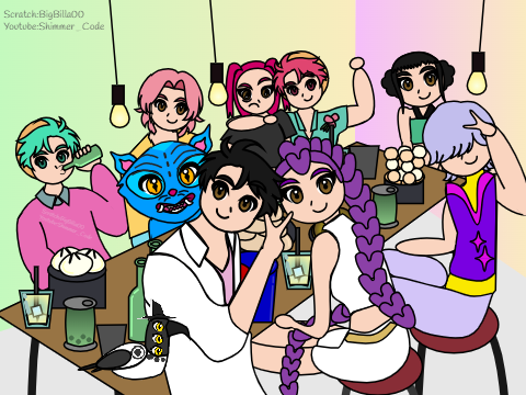 SAJATRIX Dinner selfie (kpdh fanart <3)