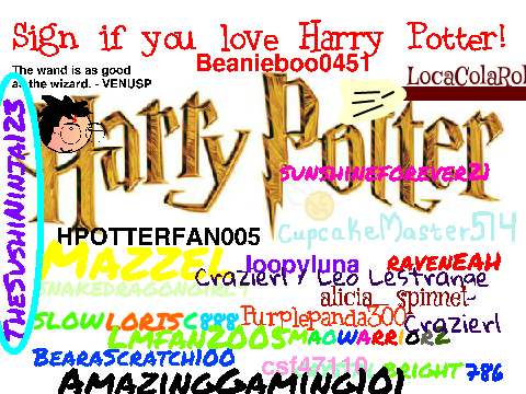 Sign if you love Harry Potter! remix remix remix remix