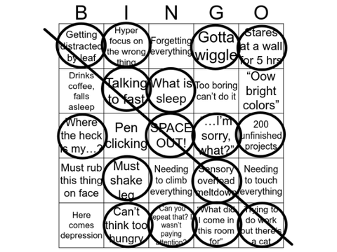 ADHD Bingo! BINGO!!! remix remix