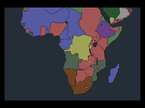 1936 Map of Sub-Saharan Africa