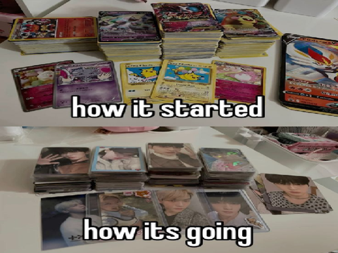 Pokémon cards <<<<<<<< K-pop photocards