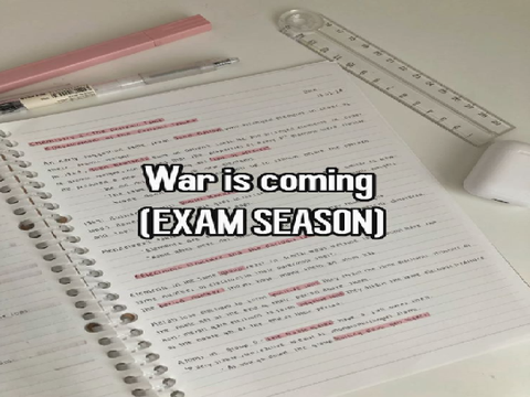 The exam week has started<<<<<<
