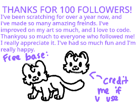 Thanks for 100 followers