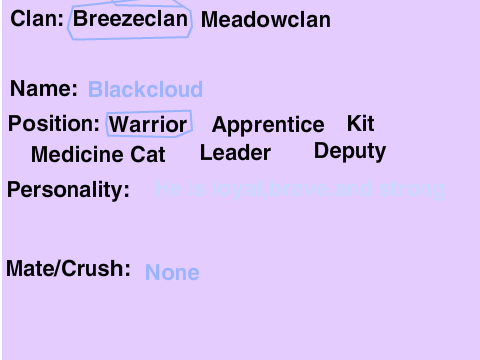 Breezeclan////Meadowclan Bio Template remix