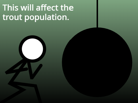 This will affect the trout population.