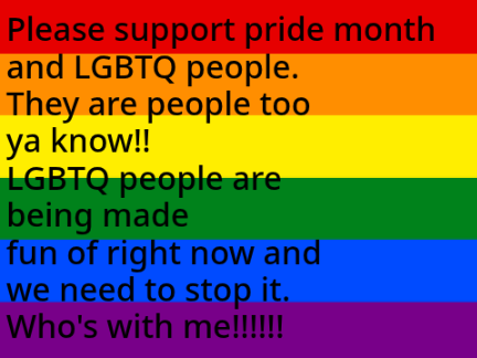 Support LGBTQ people!