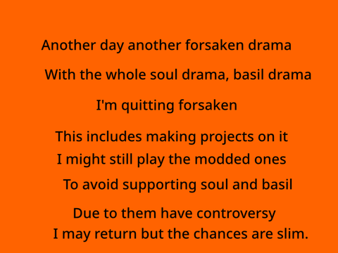 Regarding forsaken.