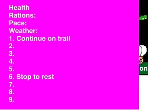 Oregon trail traveling thingy (Beta)