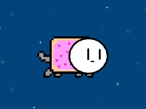 Add your head on Nyan Cat