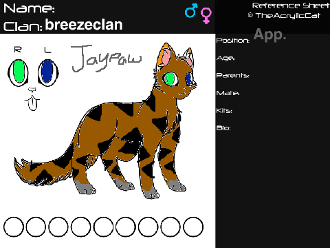 warrior cat bio template   remix