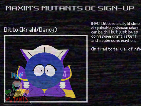 Ditto's signup cuz she bored