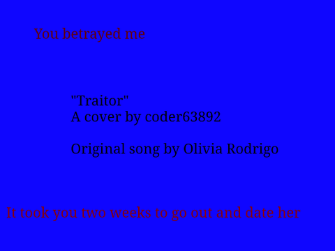 Traitor cover