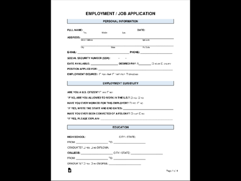 Sign a Job application