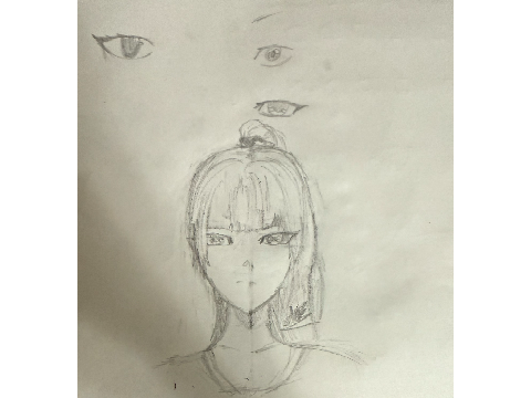 First time freehand drawing a face