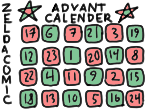 Zelda Christmas comic advent calendar