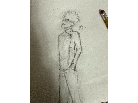 Gojo staring into the sky | Anatomy practice
