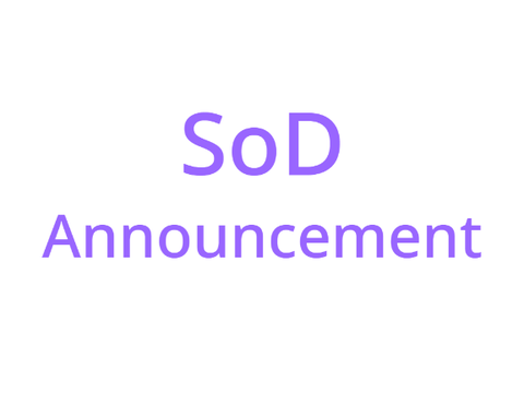SoD Announcement