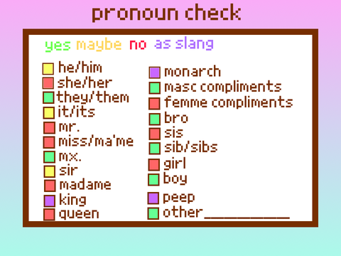 pronoun check!!