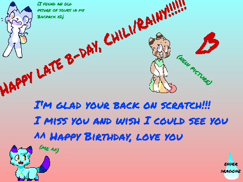 Happy Late B-Day Rainy!!!! <3