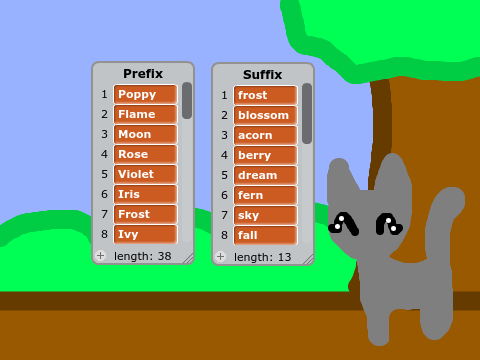 Pretty warrior cat name generater