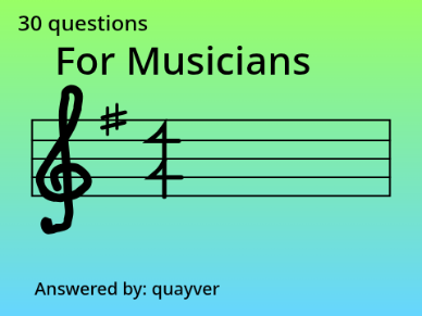 30 questions for musicians! remix