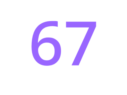 67 (there's more under the surface)