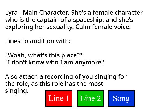 @PinksMonkey, Captain Lyra Audition 