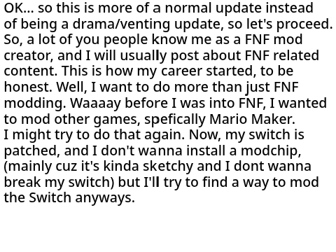 Modding Update.