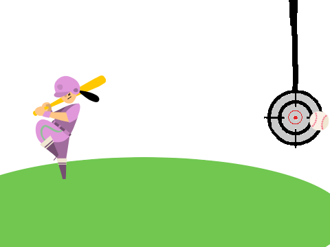 baseball with scores and instructions