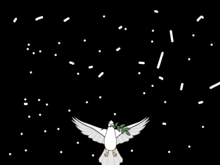 birds fly into space