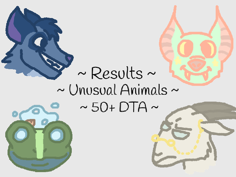 ~ Unusual Animals DTA ~ Results (Unfinished) ~