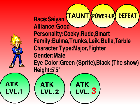 Bio of Vegeta