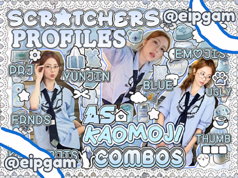 scratchers as kaomoji combos