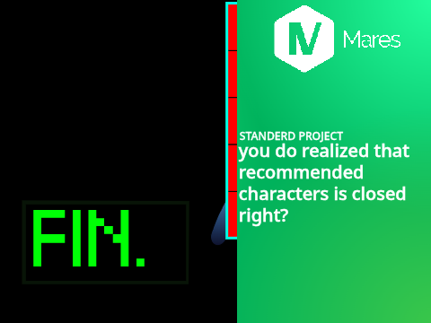 you do realized that recommended characters is closed right?