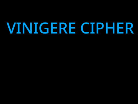 VIGENERE CIPHER