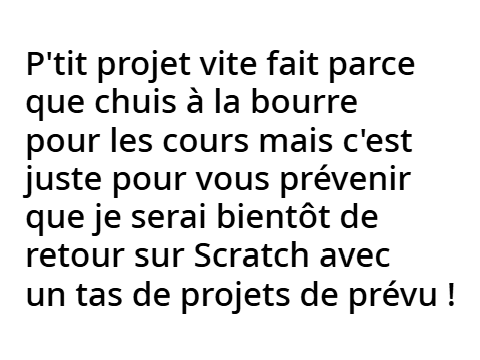 P'tit projet vite fait