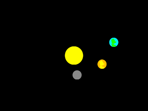 Model Solar System 3 planets