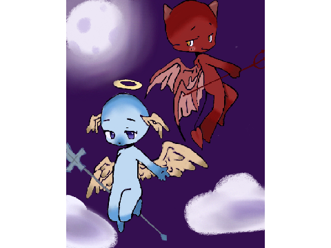 ~Devil and Angel Drawing~
