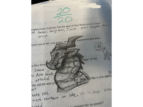 Random doodles during class :3