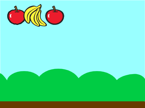 awosme apple and bananas catching game! not working