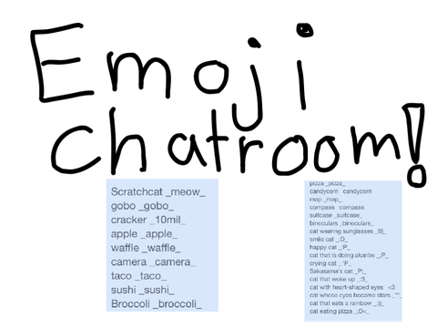 Scratch emoji chat room