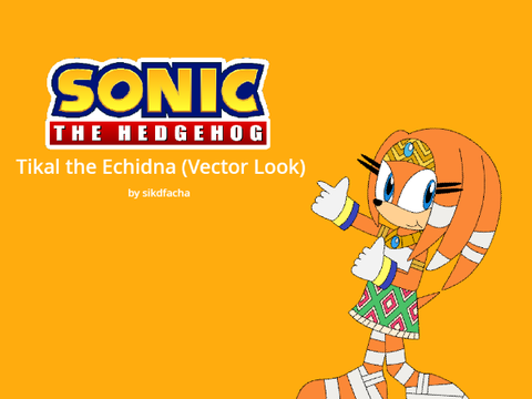 Sonic the Hedgehog (Euvoria style) - Tikal the Echidna (Vector Look)