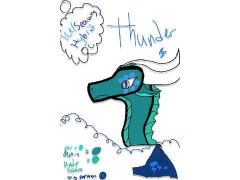 First Artwork!! My oc Thunder!⚡️