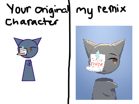 So I will be drawing your OCs in my style remix remix