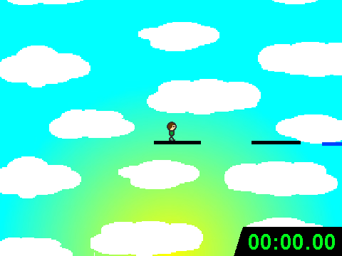 Sky Scroller but with a speedrun timer