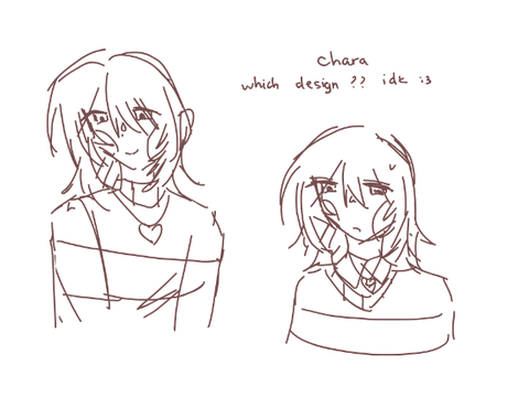 chara and frisk hc designs idk