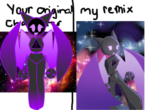 So I will be drawing your OCs in my style remix remix-3